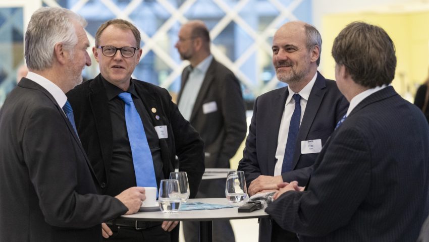 Bernd Brügge, Amund Måge, Stefan Fritz und Ed Hill bei der Auftaktveranstaltung der Deutschen Allianz Meeresforschung DAM