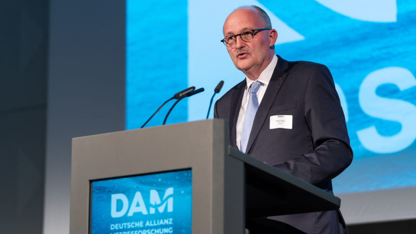 Michael Meister at the German Alliance for Marine Research DAM