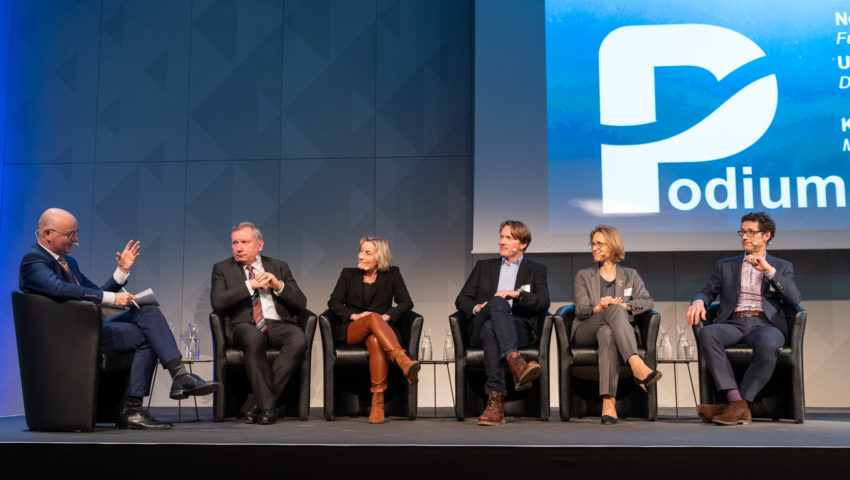 Podium discussion at the DAM kick-off event.