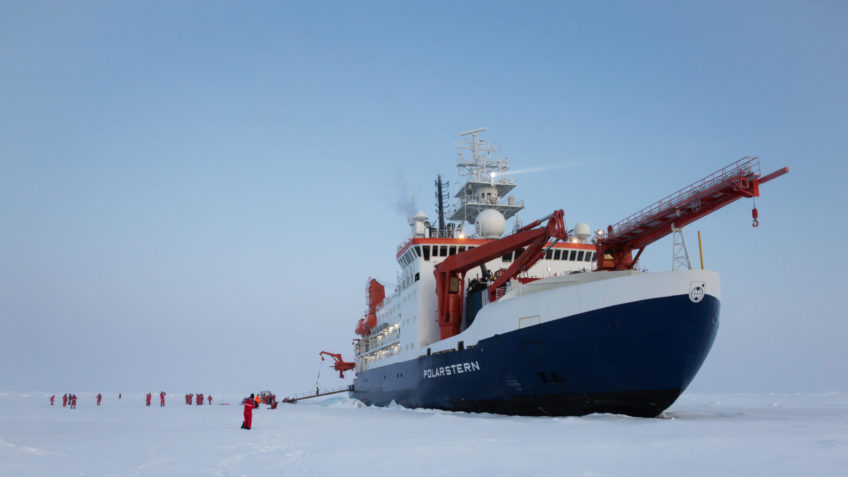 40 years AWI Center for Polar and Marine Research. The Polarstern on the MOSAiC floe in the Central Arctic