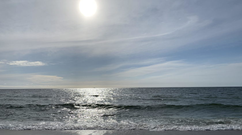 Strandstimmung an der Nordsee vor Sonnenuntergang