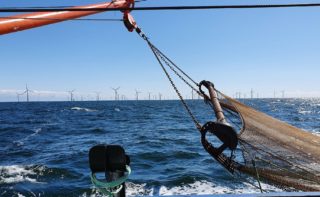 Baumkurre im Einsatz in der Nordsee