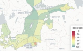 Mit dem Baltic Health Index können Forschende den Zustand der Ostsee auf einer Punkteskala von Null bis 100 bewerten.