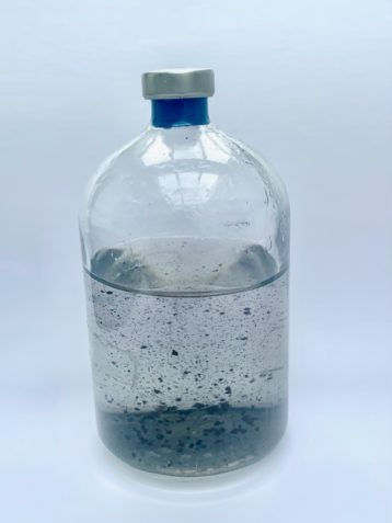 bottle with amorphous carbon